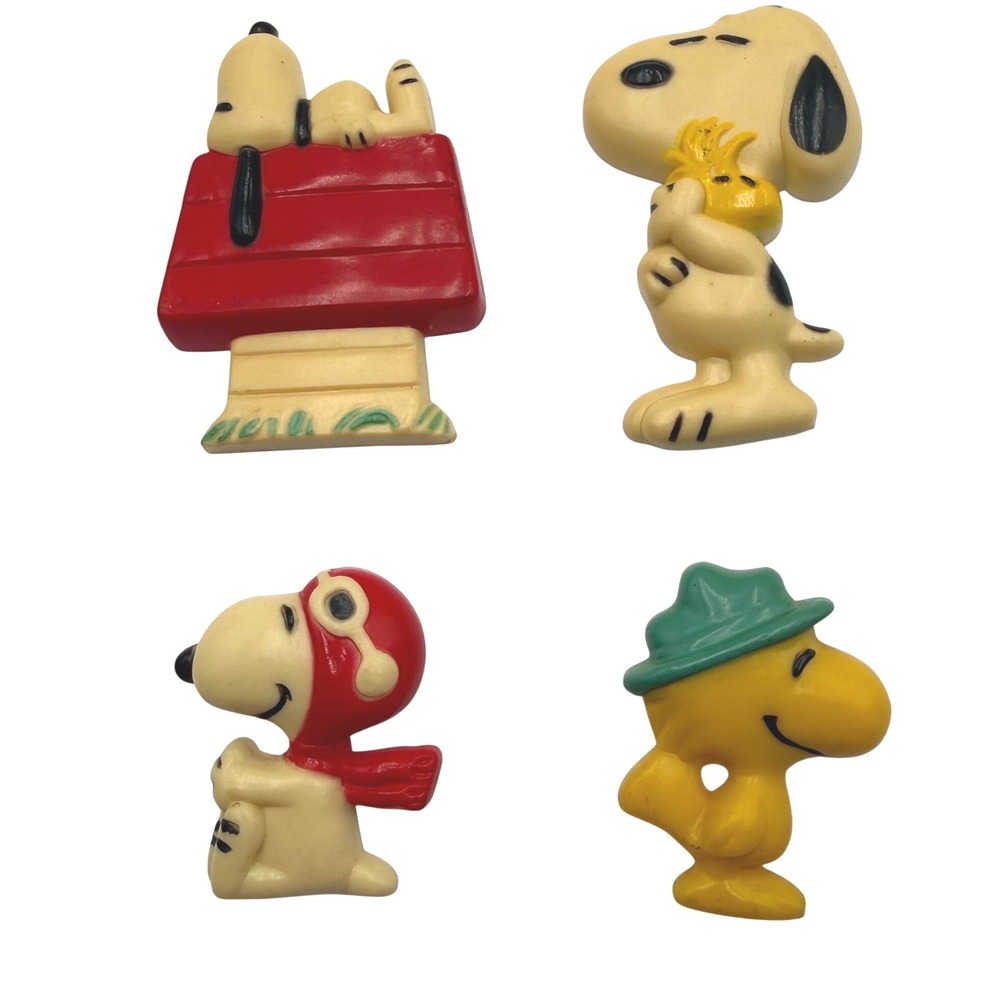 Peanuts Snoopy Woodstock Vintage 1965 United Feature Syndicate Magnet Lot 4